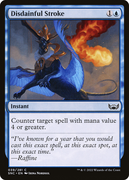 Disdainful Stroke (SNC-039) - Streets of New Capenna - Premium MTG Single from Wizards of the Coast - Just $0.08! Shop now at Game Crave Tournament Store