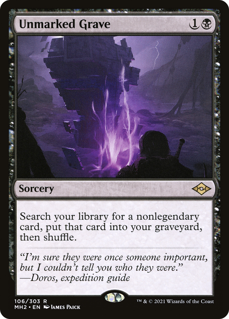 Unmarked Grave (MH2-106) - Modern Horizons 2 Foil - Premium MTG Single from Wizards of the Coast - Just $0.50! Shop now at Game Crave Tournament Store