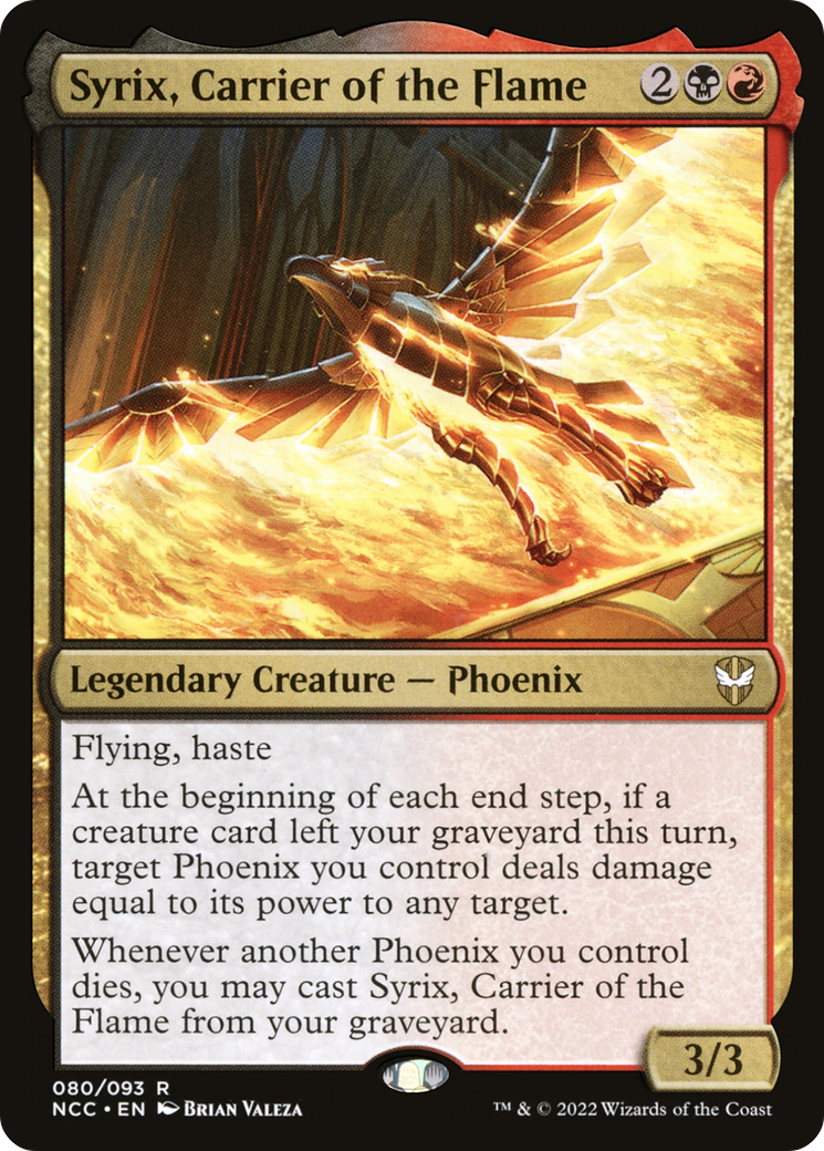 Syrix, Carrier of the Flame (NCC-080) - New Capenna Commander - Premium MTG Single from Wizards of the Coast - Just $0.21! Shop now at Game Crave Tournament Store