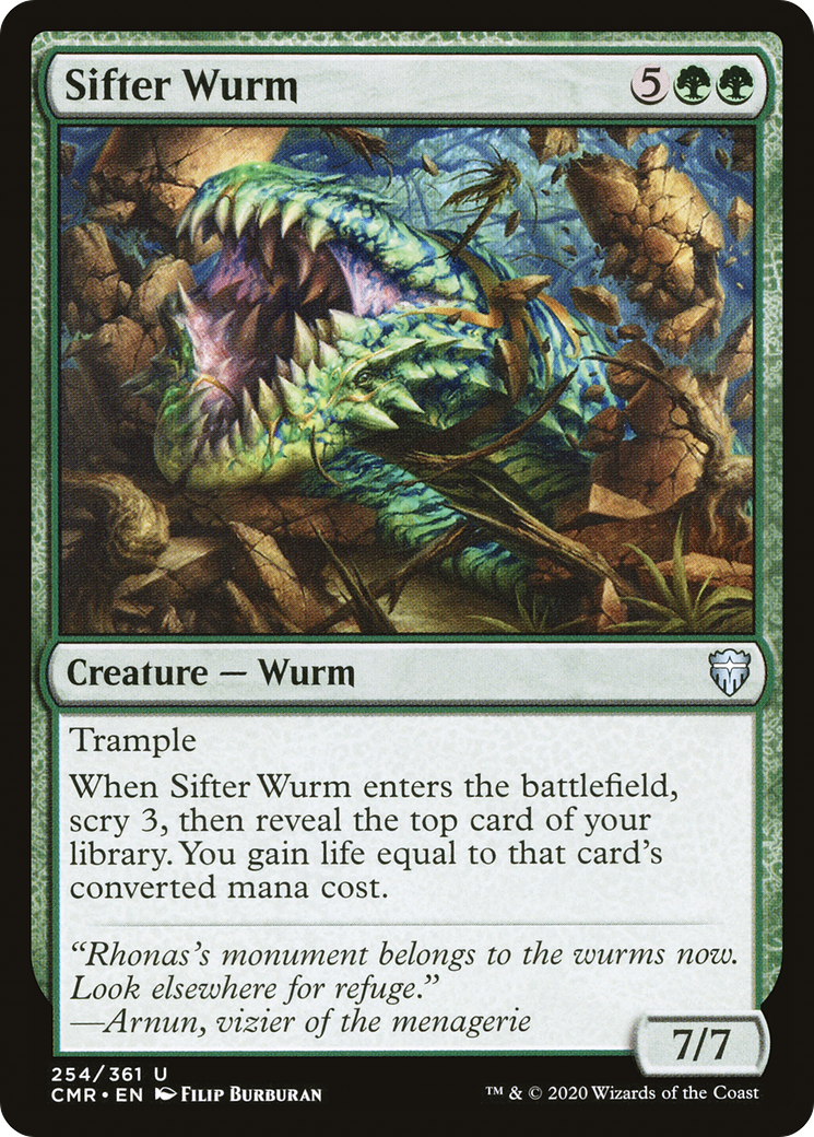 Sifter Wurm (CMR-254) - Commander Legends - Premium MTG Single from Wizards of the Coast - Just $0.08! Shop now at Game Crave Tournament Store