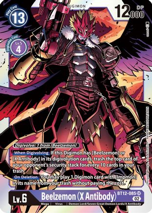 Beelzemon (X Antibody) (BT12-085) - Across Time Foil - Premium Digimon Single from Bandai - Just $4.82! Shop now at Game Crave Tournament Store