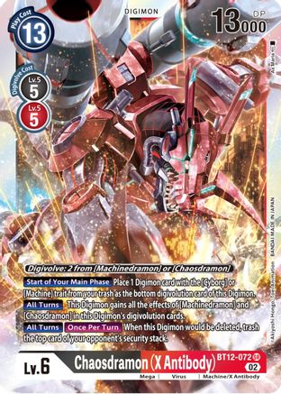 Chaosdramon (X Antibody) (BT12-072) - Across Time Foil - Premium Digimon Single from Bandai - Just $1.72! Shop now at Game Crave Tournament Store