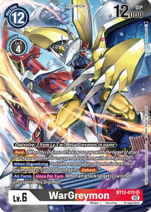 WarGreymon (Alternate Art) (BT12-070) - Across Time Foil - Premium Digimon Single from Bandai - Just $12.24! Shop now at Game Crave Tournament Store