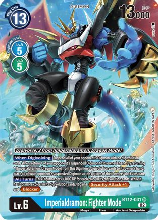 Imperialdramon: Fighter Mode (Alternate Art) (BT12-031) - Across Time Foil - Premium Digimon Single from Bandai - Just $8.22! Shop now at Game Crave Tournament Store