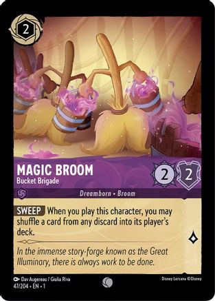 Magic Broom - Bucket Brigade (47/204) - The First Chapter - Premium Lorcana Single from Disney - Just $0.08! Shop now at Game Crave Tournament Store