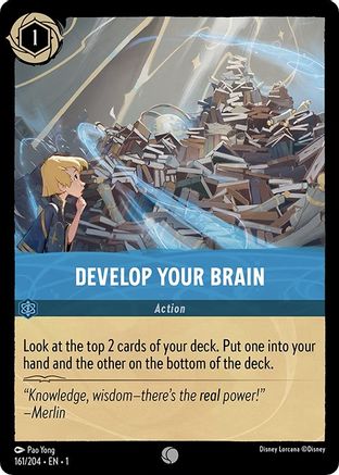 Develop Your Brain (161/204) - The First Chapter - Premium Lorcana Single from Disney - Just $0.08! Shop now at Game Crave Tournament Store