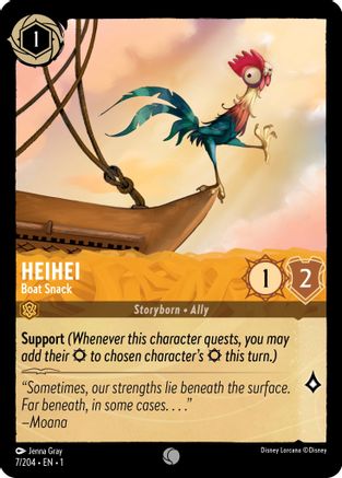 Heihei - Boat Snack (7/204) - The First Chapter Cold Foil - Premium Lorcana Single from Disney - Just $0.09! Shop now at Game Crave Tournament Store