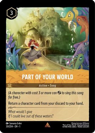 Part of Your World (30/204) - The First Chapter - Premium Lorcana Single from Disney - Just $0.08! Shop now at Game Crave Tournament Store