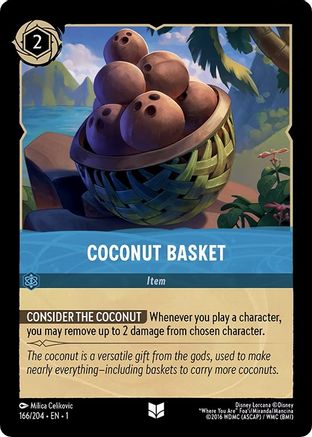 Coconut Basket (166/204) - The First Chapter - Premium Lorcana Single from Disney - Just $0.08! Shop now at Game Crave Tournament Store