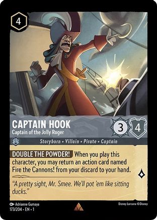 Captain Hook - Captain of the Jolly Roger (173/204) - The First Chapter - Premium Lorcana Single from Disney - Just $0.09! Shop now at Game Crave Tournament Store