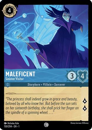 Maleficent - Sinister Visitor (150/204) - The First Chapter - Premium Lorcana Single from Disney - Just $0.08! Shop now at Game Crave Tournament Store