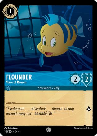 Flounder - Voice of Reason (145/204) - The First Chapter - Premium Lorcana Single from Disney - Just $0.08! Shop now at Game Crave Tournament Store