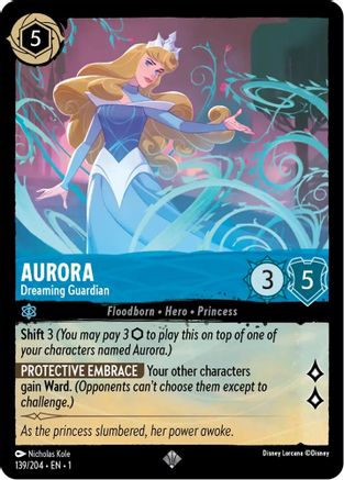 Aurora - Dreaming Guardian (139/204) - The First Chapter - Premium Lorcana Single from Disney - Just $0.08! Shop now at Game Crave Tournament Store