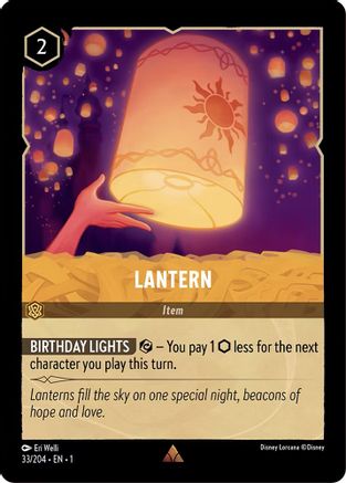 Lantern (33/204) - The First Chapter - Premium Lorcana Single from Disney - Just $0.09! Shop now at Game Crave Tournament Store