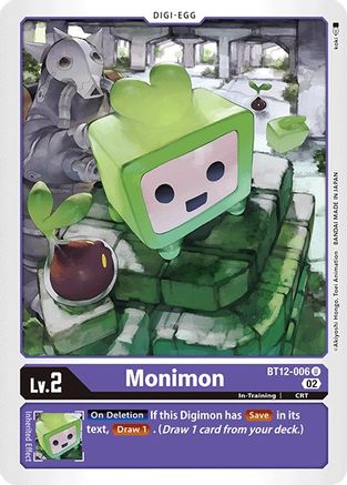 Monimon (BT12-006) - Across Time - Premium Digimon Single from Bandai - Just $0.08! Shop now at Game Crave Tournament Store