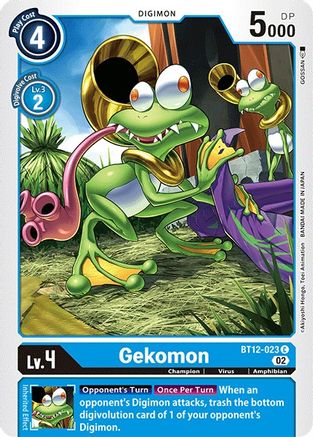 Gekomon (BT12-023) - Across Time - Premium Digimon Single from Bandai - Just $0.25! Shop now at Game Crave Tournament Store