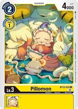 Pillomon (BT12-033) - Across Time - Premium Digimon Single from Bandai - Just $0.25! Shop now at Game Crave Tournament Store