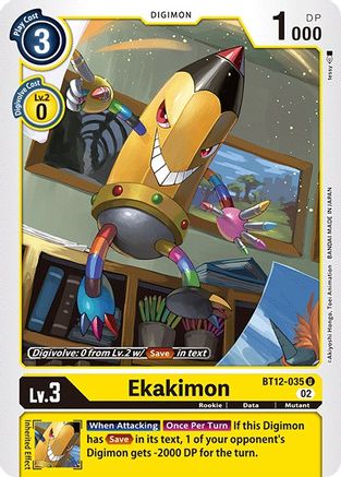 Ekakimon (BT12-035) - Across Time - Premium Digimon Single from Bandai - Just $0.25! Shop now at Game Crave Tournament Store