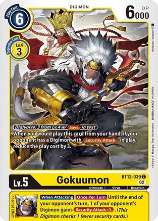 Gokuumon (BT12-039) - Across Time - Premium Digimon Single from Bandai - Just $0.08! Shop now at Game Crave Tournament Store