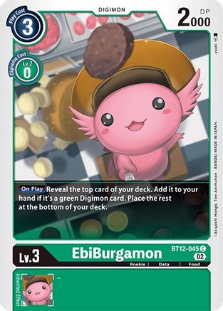 EbiBurgamon (BT12-045) - Across Time - Premium Digimon Single from Bandai - Just $0.08! Shop now at Game Crave Tournament Store