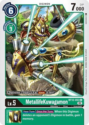 MetallifeKuwagamon (BT12-053) - Across Time - Premium Digimon Single from Bandai - Just $0.08! Shop now at Game Crave Tournament Store