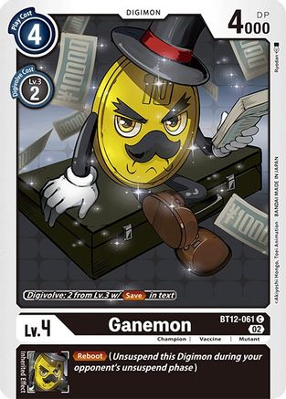 Ganemon (BT12-061) - Across Time - Premium Digimon Single from Bandai - Just $0.25! Shop now at Game Crave Tournament Store