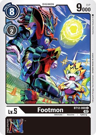 Footmon (BT12-069) - Across Time - Premium Digimon Single from Bandai - Just $0.08! Shop now at Game Crave Tournament Store