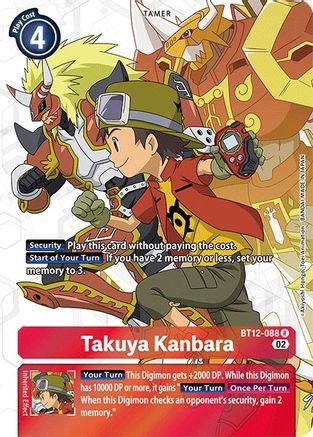 Takuya Kanbara (Alternate Art) (BT12-088) - Across Time Foil - Premium Digimon Single from Bandai - Just $10.93! Shop now at Game Crave Tournament Store