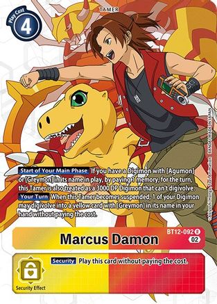 Marcus Damon (Alternate Art) (BT12-092) - Across Time Foil - Premium Digimon Single from Bandai - Just $37.06! Shop now at Game Crave Tournament Store