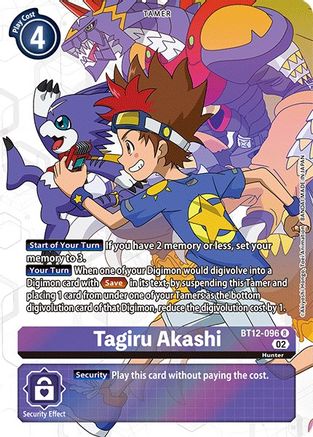 Tagiru Akashi (Alternate Art) (BT12-096) - Across Time Foil - Premium Digimon Single from Bandai - Just $9.57! Shop now at Game Crave Tournament Store