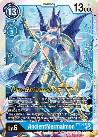 AncientMermaimon (BT12-032) - Across Time Pre-Release Cards Foil - Premium Digimon Single from Bandai - Just $0.33! Shop now at Game Crave Tournament Store