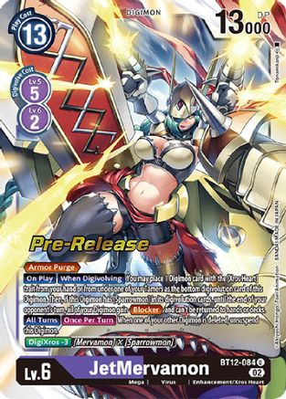 JetMervamon (BT12-084) - Across Time Pre-Release Cards Foil - Premium Digimon Single from Bandai - Just $1.14! Shop now at Game Crave Tournament Store