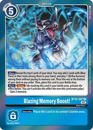 Blazing Memory Boost! (BT10-097) - Revision Pack Cards - Premium Digimon Single from Bandai - Just $0.28! Shop now at Game Crave Tournament Store