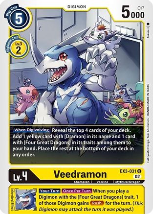 Veedramon (EX3-031) - Revision Pack Cards - Premium Digimon Single from Bandai - Just $0.25! Shop now at Game Crave Tournament Store