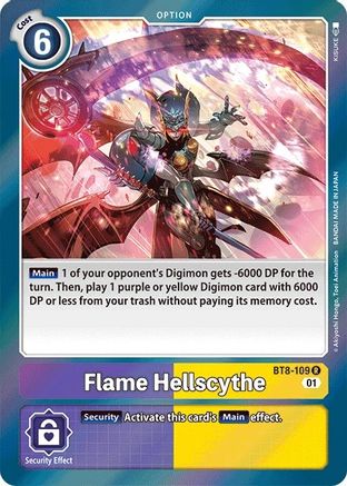 Flame Hellscythe (BT8-109) - Revision Pack Cards - Premium Digimon Single from Bandai - Just $0.10! Shop now at Game Crave Tournament Store