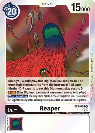 Reaper (EX2-055) - Revision Pack Cards - Premium Digimon Single from Bandai - Just $0.26! Shop now at Game Crave Tournament Store