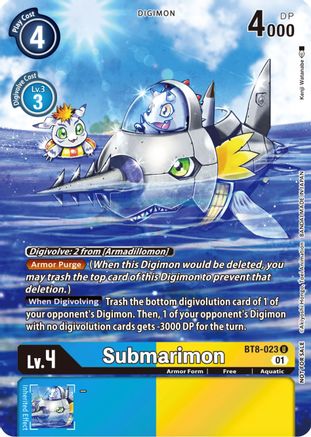 Submarimon (Official Tournament Pack Vol.9) (BT8-023) - New Awakening Foil - Premium Digimon Single from Bandai - Just $0.08! Shop now at Game Crave Tournament Store