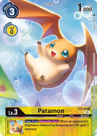 Patamon - ST3-04 (Official Tournament Pack Vol.9) (ST3-04) - Starter Deck 03: Heaven's Yellow Foil - Premium Digimon Single from Bandai - Just $0.08! Shop now at Game Crave Tournament Store