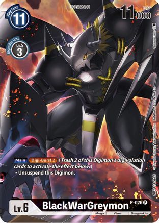 BlackWarGreymon - P-026 (Winner Pack Across Time) (P-026) - Digimon Promotion Cards - Premium Digimon Single from Bandai - Just $1.09! Shop now at Game Crave Tournament Store