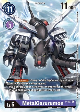 MetalGarurumon - P-027 (Winner Pack Across Time) (P-027) - Digimon Promotion Cards - Premium Digimon Single from Bandai - Just $0.08! Shop now at Game Crave Tournament Store