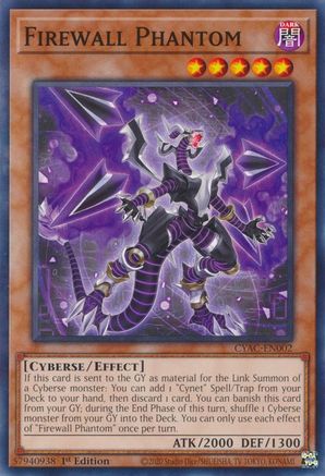 Firewall Phantom (CYAC-EN002) - Cyberstorm Access 1st Edition - Premium Yugioh Single from Konami - Just $0.25! Shop now at Game Crave Tournament Store