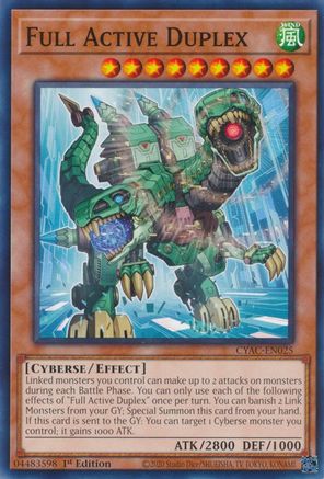 Full Active Duplex (CYAC-EN025) - Cyberstorm Access 1st Edition - Premium Yugioh Single from Konami - Just $0.25! Shop now at Game Crave Tournament Store