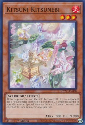 Kitsuni Kitsunebi (CYAC-EN028) - Cyberstorm Access 1st Edition - Premium Yugioh Single from Konami - Just $0.25! Shop now at Game Crave Tournament Store