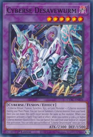 Cyberse Desavewurm (CYAC-EN034) - Cyberstorm Access 1st Edition - Premium Yugioh Single from Konami - Just $0.25! Shop now at Game Crave Tournament Store