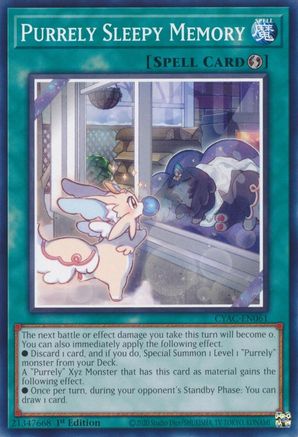 Purrely Sleepy Memory (CYAC-EN061) - Cyberstorm Access 1st Edition - Premium Yugioh Single from Konami - Just $0.25! Shop now at Game Crave Tournament Store