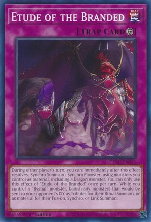 Etude of the Branded (CYAC-EN071) - Cyberstorm Access 1st Edition - Premium Yugioh Single from Konami - Just $0.25! Shop now at Game Crave Tournament Store