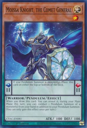Moissa Knight, the Comet General (CYAC-EN081) - Cyberstorm Access 1st Edition - Premium Yugioh Single from Konami - Just $0.25! Shop now at Game Crave Tournament Store