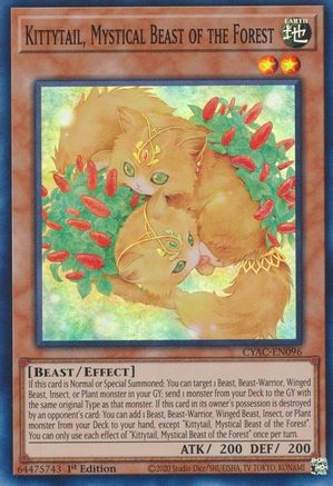 Kittytail, Mystical Beast of the Forest (CYAC-EN096) - Cyberstorm Access 1st Edition - Premium Yugioh Single from Konami - Just $0.25! Shop now at Game Crave Tournament Store