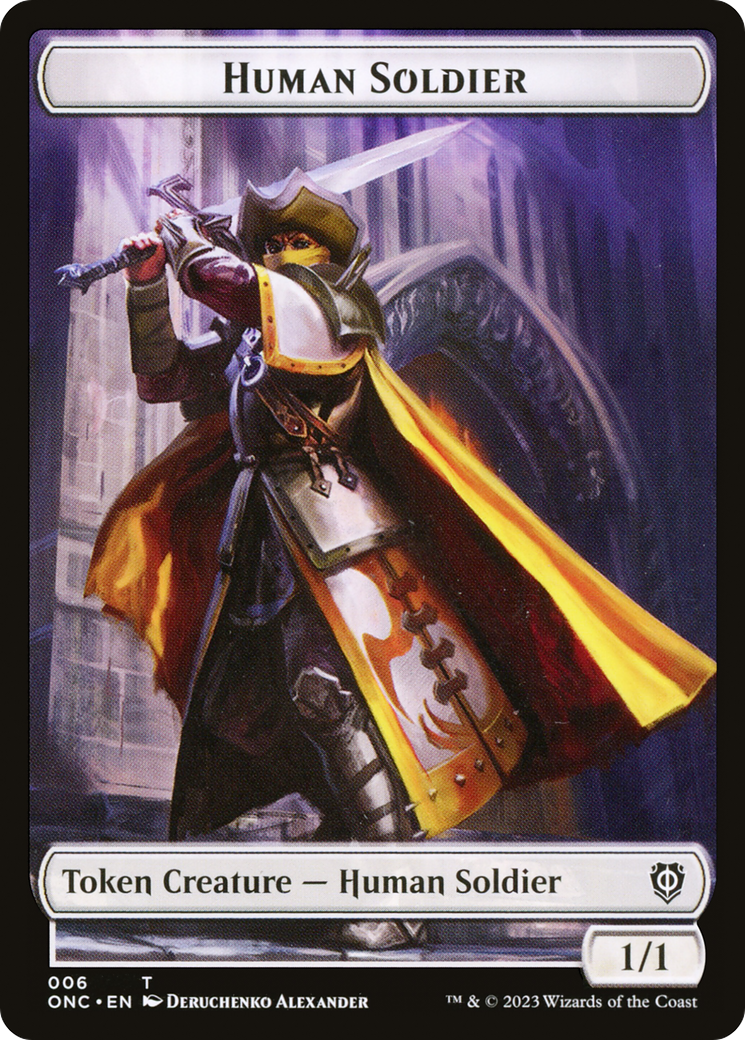 Human Soldier (TONC-006) - Phyrexia: All Will Be One Commander Tokens - Premium MTG Single from Wizards of the Coast - Just $0! Shop now at Game Crave Tournament Store