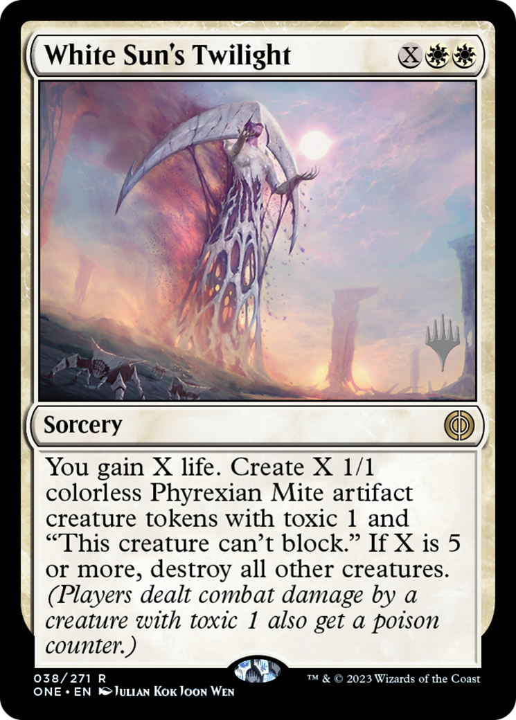 White Sun's Twilight (PONE-38P) - Phyrexia: All Will Be One Promos Foil - Premium MTG Single from Wizards of the Coast - Just $1.18! Shop now at Game Crave Tournament Store